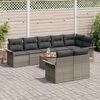 vidaXL Tuin Sofa Set met kussen met opslag met kussen 9 pcs Grijs