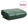 vidaXL Dekzeil 650 g/m² 4x5 m groen