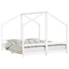 vidaXL Kinderbedframe 2x(90x200) cm massief grenenhout wit