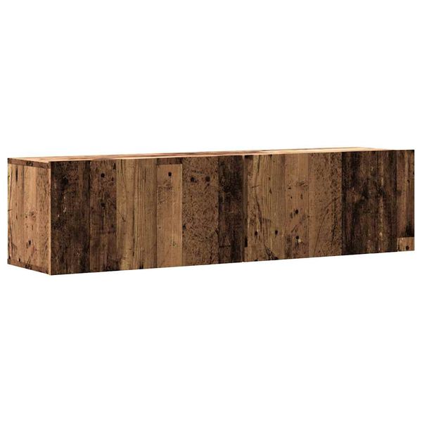 vidaXL Tv-wandmeubel 120x30x30 cm bewerkt hout oud houtkleurig
