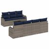 vidaXL Bankstel 8 st 7-Aantal zitplaatsen Grijs poly rattan