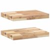 vidaXL Wandschappen 2 st zwevend 60x30x4 cm onbehandeld acaciahout