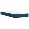 vidaXL Boxspring met matras fluweel donkerblauw 90x200 cm