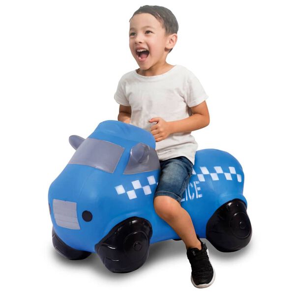 JAMARA Skippybal politieauto met pomp blauw