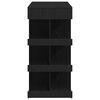 vidaXL Bartafel met plank Zwart Eiken 100 x 48 x 101,5 cm Bewerkt hout