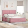 vidaXL Opslag bed met matras met matras Roze 180 x 200 cm Fluweel