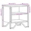 vidaXL Nachtkastje 40x30x40 cm bewerkt hout grijs sonoma eikenkleurig