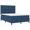 vidaXL Boxspringbed met matras met hoofdeinde Blauw 160 x 200 cm Stof