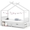 vidaXL Kinderbedframe met lades massief grenenhout 90x200 cm wit