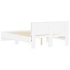 vidaXL Bedframe met hoofdeinde en LED wit 140x190 cm