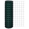 vidaXL Euro hek 25x1,2 m staal groen
