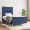 vidaXL Bedframe zonder matras 100x200 cm stof blauw