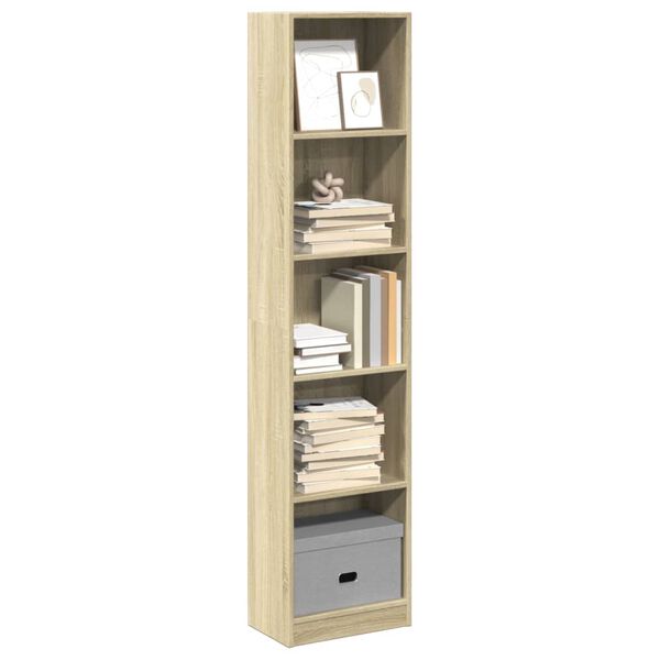 vidaXL Boekenkast 40x24x176 cm bewerkt hout sonoma eikenkleurig