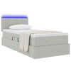 vidaXL Opbergbed met LED met matras Lichtgrijs 90 x 190 cm Fluweel