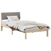 vidaXL Bedframe Bruin en taupe 90 x 200 cm Massief grenenhout