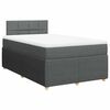 vidaXL Boxspring met matras stof donkergrijs 120x200 cm