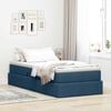 vidaXL Opslag bed met matras met matras Blauw 90 x 200 cm Polyester