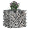 vidaXL Gabion Verhoogd Bed Zilver 60 x 60 x 55 cm Gegalvaniseerd staal