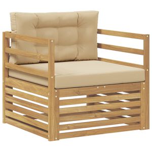 vidaXL Tuinbank Wit en Beige