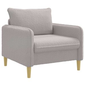 vidaXL XL fauteuil Lichtgrijs Boucl&eacute;