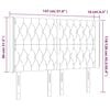 vidaXL Hoofdbord LED 147x16x118/128 cm stof zwart