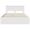 vidaXL Bedframe met hoofdeinde Wit 150 x 200 cm Bewerkt hout