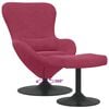 vidaXL Egg Chair met Voetsteun Wijnrood Fluweel