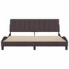 vidaXL Bedframe zonder matras "Hanko" stof donkerbruin 180x200 cm