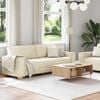 vidaXL Bank 2 pcs Beige 220 x 80 x 84 cm Linnen-mix stof