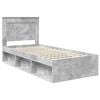 vidaXL Bedframe met lade Concerte Grijs 75 x 190 cm Massief grenenhout