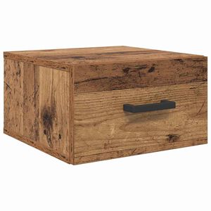 vidaXL Nachtkastje met lade Oud hout 35 x 35 x 20 cm Bewerkt hout