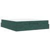vidaXL Bedframe met matras met matras 2 pcs Groen Fluweel