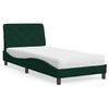 vidaXL Bed met matras fluweel donkergroen 80x200 cm