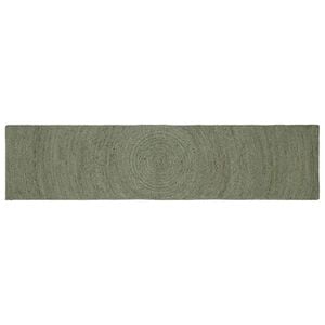 vidaXL Vloerkleden Olijfgroen 60 x 300 cm Jute