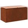 vidaXL Tuinbank 2 -Seater 80 x 40 x 43 cm Roestig Rechthoekig