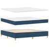 vidaXL Boxspringbed met matras met hoofdeinde Blauw 200 x 200 cm Stof