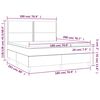 vidaXL Boxspring met matras en LED fluweel donkergroen 180x200 cm