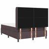 vidaXL LED Box Spring Bed met matras Donkerbruin 160 x 200 cm Stof
