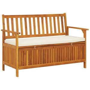 vidaXL Tuinopslagbank 120x63x84 cm massief acaciahout