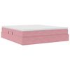 vidaXL Opbergbed met matras met matras Roze 180 x 200 cm Fluweel