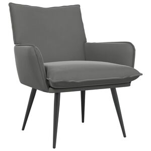 vidaXL Fauteuil Donkergrijs fluweel