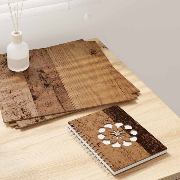 vidaXL Decorpanelen 12 pcs Oud hout 30 x 30 x 0.3 cm Bewerkt hout