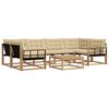 vidaXL Buiten bankenset 7 st Wit en Beige
