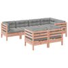 vidaXL 7-delige Loungeset met kussens massief douglas vurenhout
