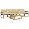 vidaXL Buiten bankenset 5 pcs Wit en Beige 79 x 79 x 37 cm
