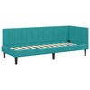 vidaXL Hoekbedframe met Matras met hoofdeinde 2 pcs Turquoise Fluweel