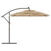vidaXL Parasol met stalen paal 269x269x235 cm bruin