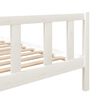 vidaXL Bedframe massief hout wit 140x190 cm