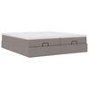 vidaXL Ottoman bed met matrassen 160x200cm stof taupe