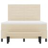 vidaXL Boxspringbed met matras met hoofdeinde Cr&egrave;me 140 x 200 cm Stof